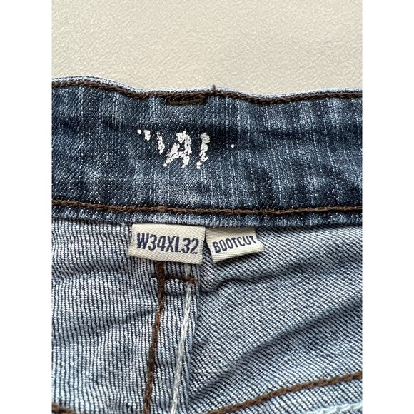 Flypaper Bootcut Denim Jean Size 34x32 Blue Medium Wash Western Ranch Cowboy Y2K - Picture 5 of 8